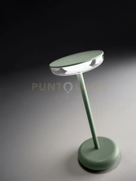 Lampada da tavolo ricaricabile a batterie soap ip44 led 2w 3000k 18...