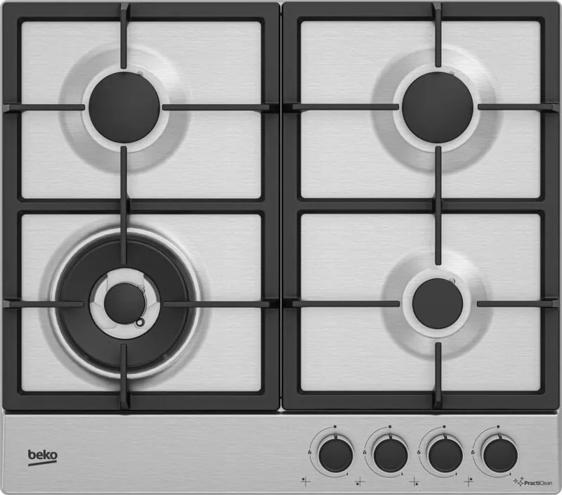 Beko - HIAW64225SXE. Colore del prodotto: Acciaio inox, Posizionamento dell'apparecchio: Da incasso, Dimensione della larghezza del piano cottura: 60