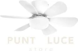 Plafoniera led ventilatore wind bianco 10w 1100lm cct 3000k luce ca...