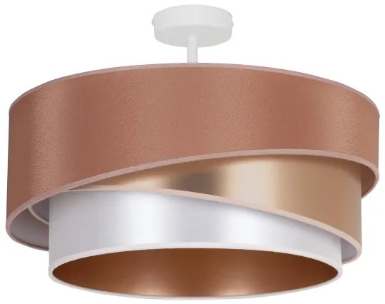 Duolla - Lampadario a plafone KOBO 1xE27/15W/230V diametro 45 cm rame/oro/bianco