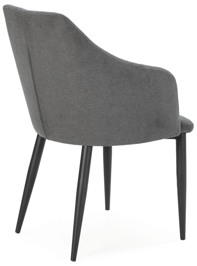 Set di sedie da pranzo grigio scuro in imbottito 2 pz Nadi – Marckeric