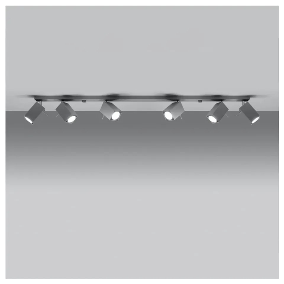 Faretto grigio 6x118 cm Toscana - Nice Lamps