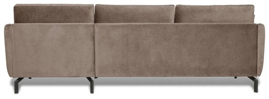 Divano angolare in velluto marrone-beige (angolo destro) Magic - Scandic