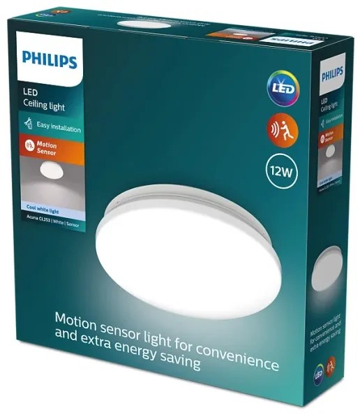 Philips ACUNA LED/12W/230V 4000K lampada da soffitto con sensore
