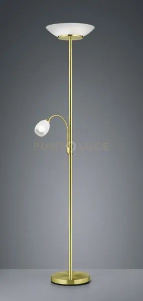 Gerry piantana con lampada da lettura metallo ottone opaco con diff...