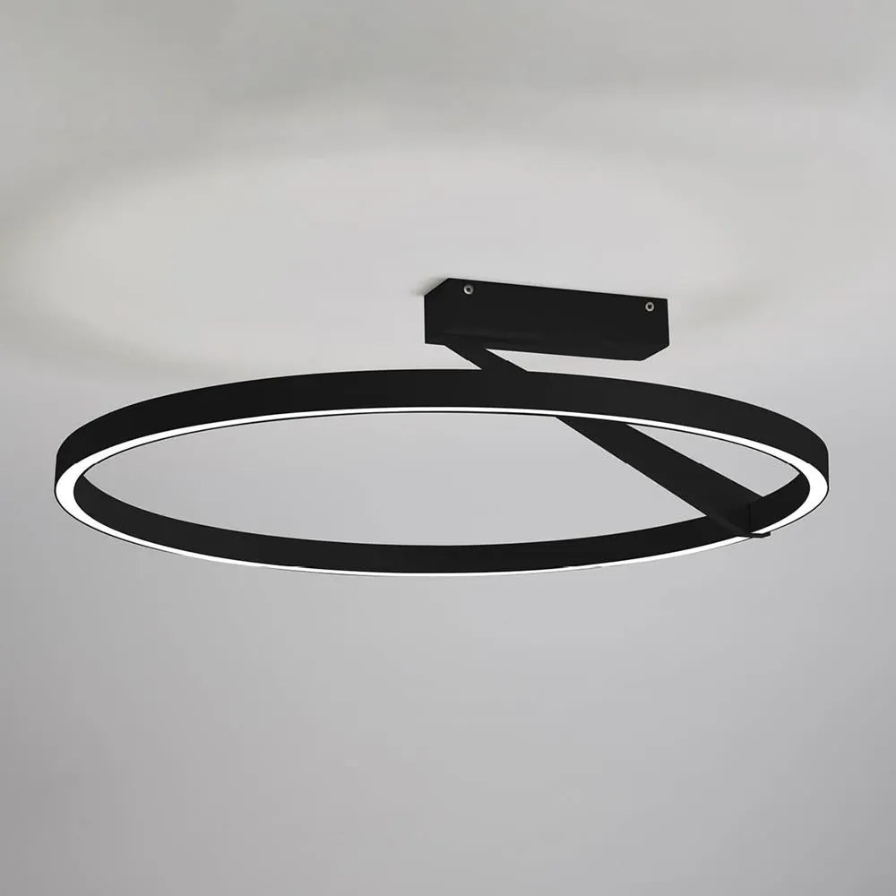 MERIDIANA lampada da parete/soffitto 44W nero dimmerabile