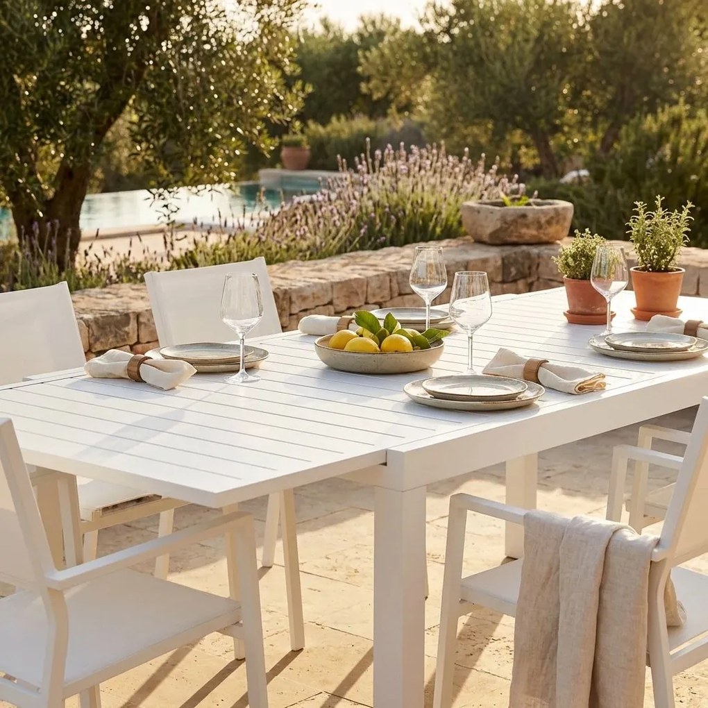 DEXTER - tavolo da giardino allungabile in alluminio da 200 x 100 cm