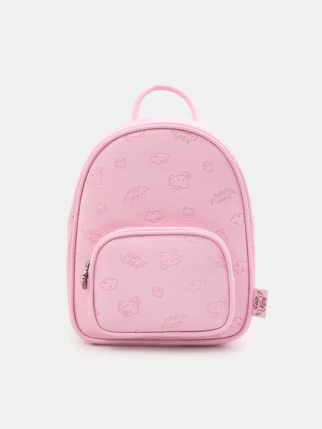 Sinsay - Zaino piccolo con motivo in rilievo Hello Kitty - rosa