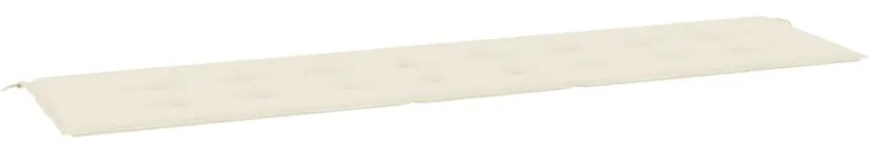 Cuscino per Panca Crema 200x50x3 cm in Tessuto Oxford