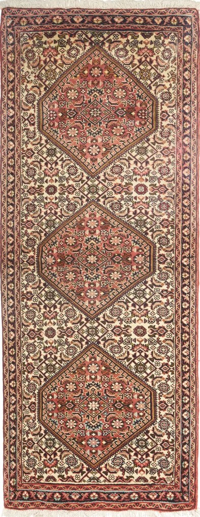 Bidjar Tappeto persiano 160x60 Rosso (Iran) Annodato A Mano