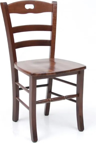 Sedia da cucina con seduta legno LOIRE Noce SET 2 PZ