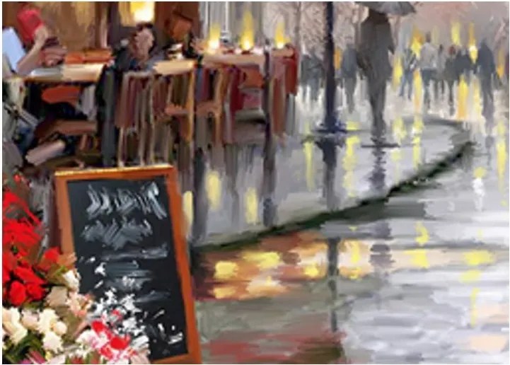 Immagine su tela, 60 x 80 cm Canvas Watercolor Paris I - Styler