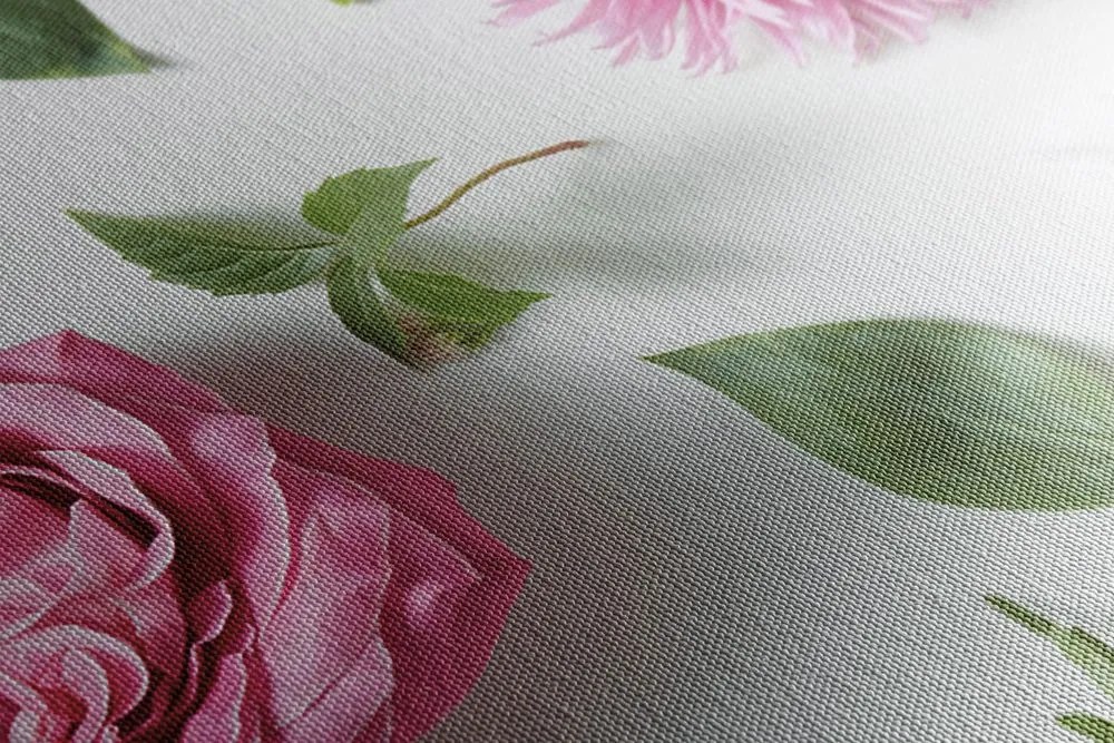 Quadro su tela – Natura morta delicata di fiori