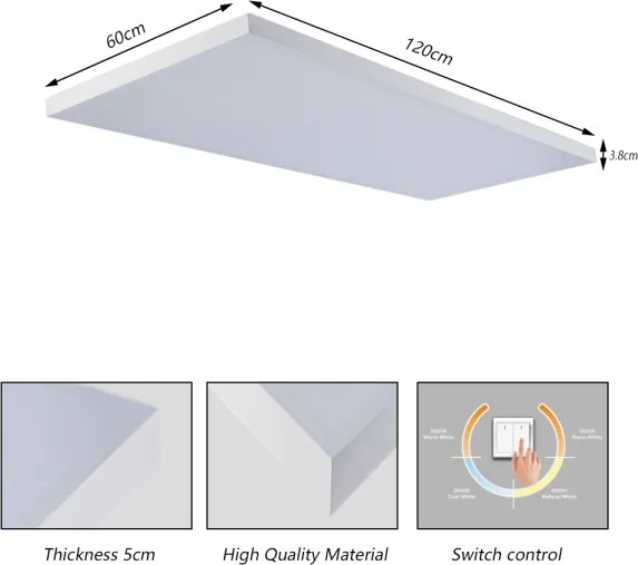 Brilagi - LED plafoniera da bagno FRAME LED/96W/230V 120x60 cm IP44 bianco