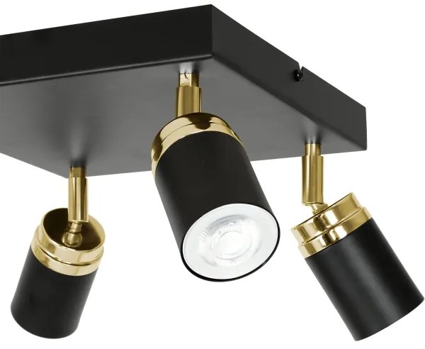 Faretto RENO 4xGU10/8W/230V nero/oro