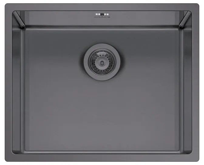 Lavello sottotop 1 vasca PYRAMIS Astris inox L 40 x L 50 cm grigio