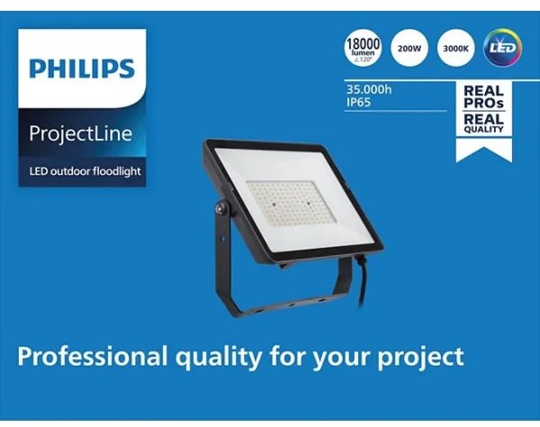Philips - Proiettore LED da esterno PROJECTLINE LED/200W/230V IP65 3000K