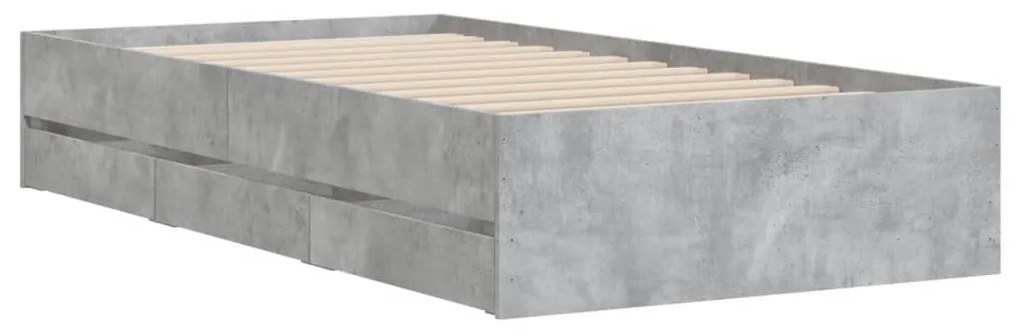 Giroletto cassetti grigio cemento 100x200 cm legno multistrato