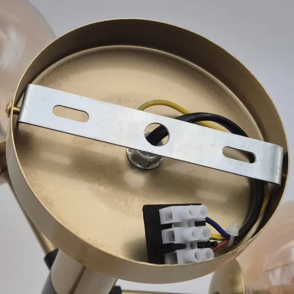 Lampadario a sospensione con filo ROLLO 1xG9/5W/230V oro/fumé beige