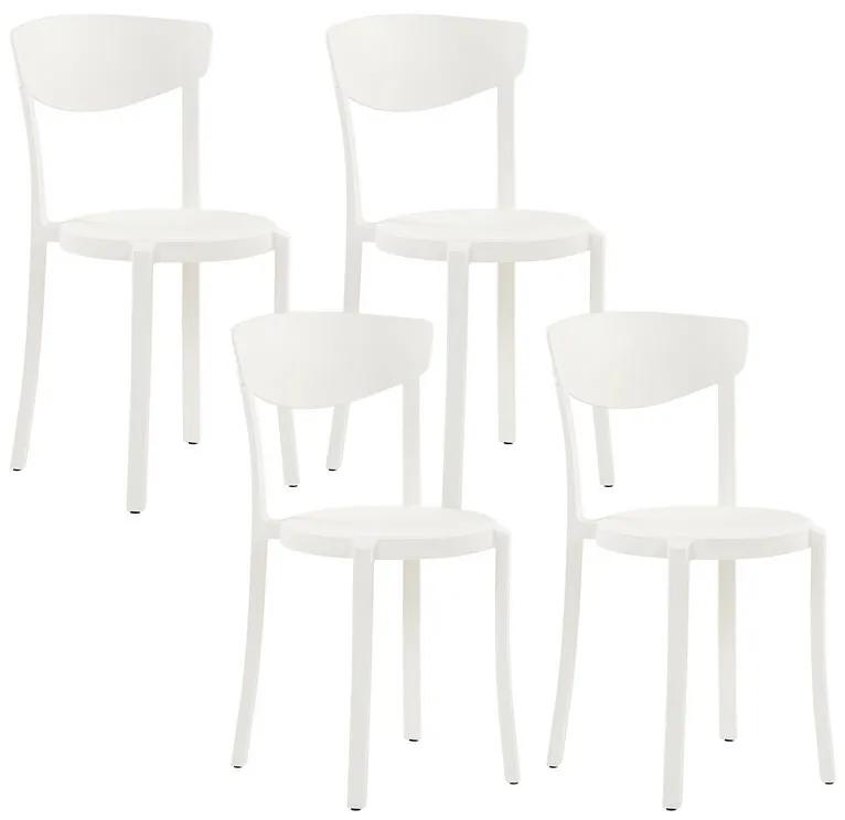 Set di 4 sedie in plastica bianca VIESTE Beliani