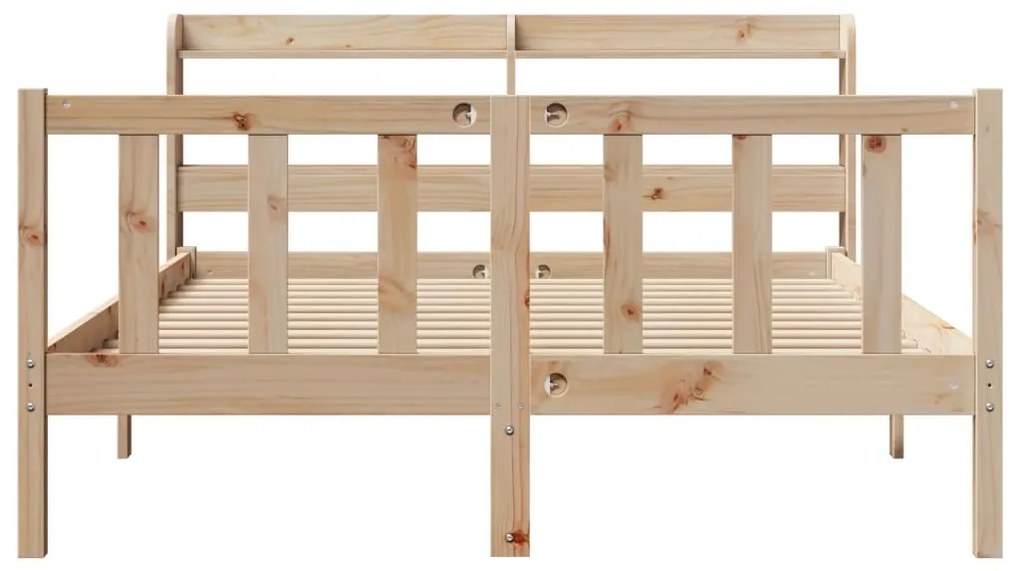 Letto senza materasso 135x190 cm in legno massello di pino