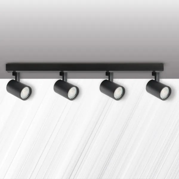 Faretto LYNX 4xGU10/10W/230V nero