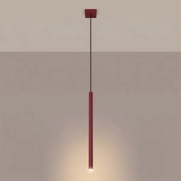 Sollux SL.2121 - Lampadario sospeso PASTELO su cavo 1xG9/8W/230V rosso