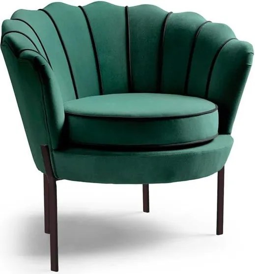 Poltrona imbottita Angelo in verde