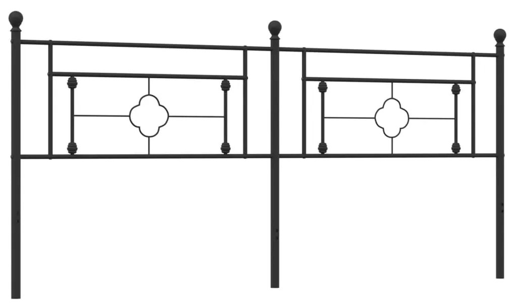 Testiera in Metallo Nero 200 cm