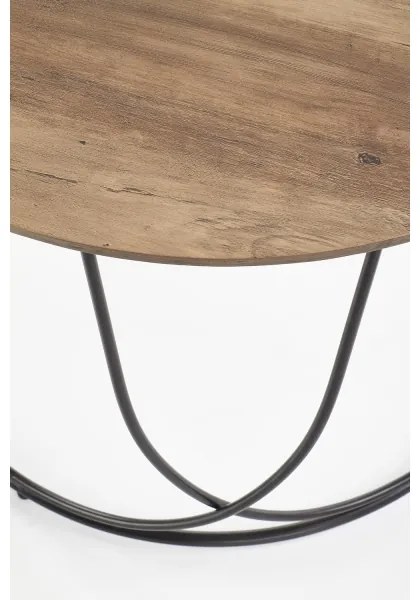 Tavolino NUBIRA 41x60 cm nero/marrone