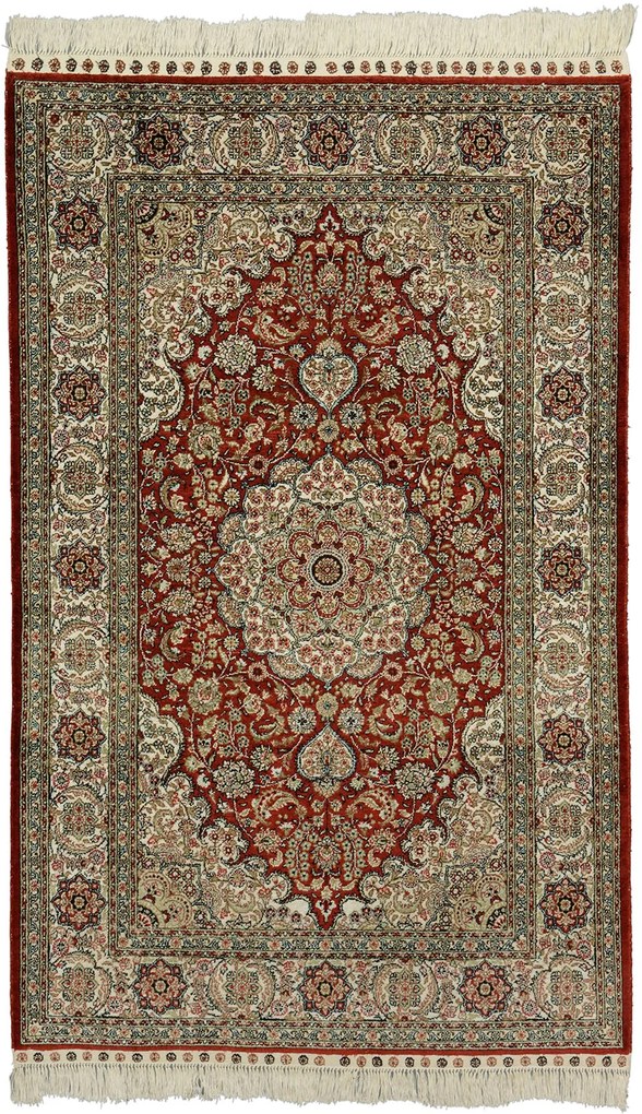 Ghom Tappeto orientale 150 x 90 Rosso (Cina) Annodato A Mano