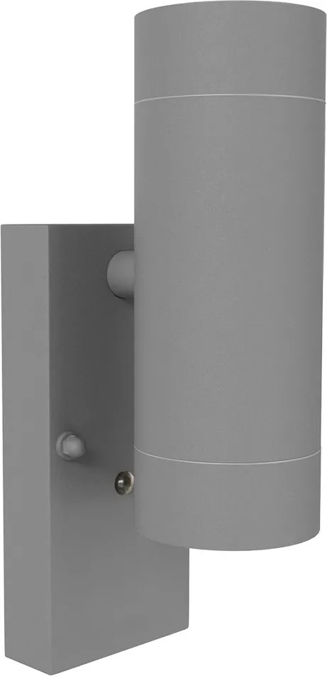 Applique Bidirezione GU10 con Sensore Crepuscolare IP65 - Grigia
