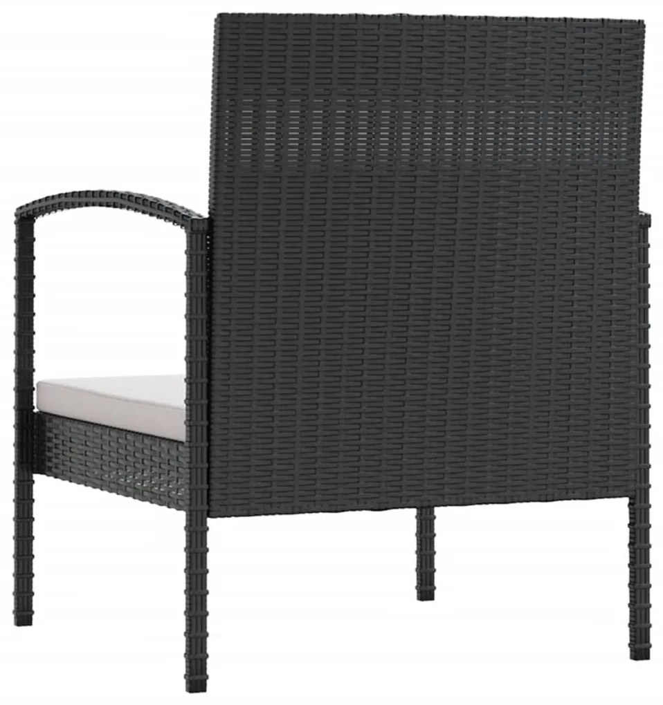 Set Divani da Giardino 16 pz con Cuscini in Polyrattan Nero