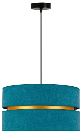 Duolla - Lampadario a sospensione con filo DUO 1xE27/15W/230V diametro 40 cm turchese/oro