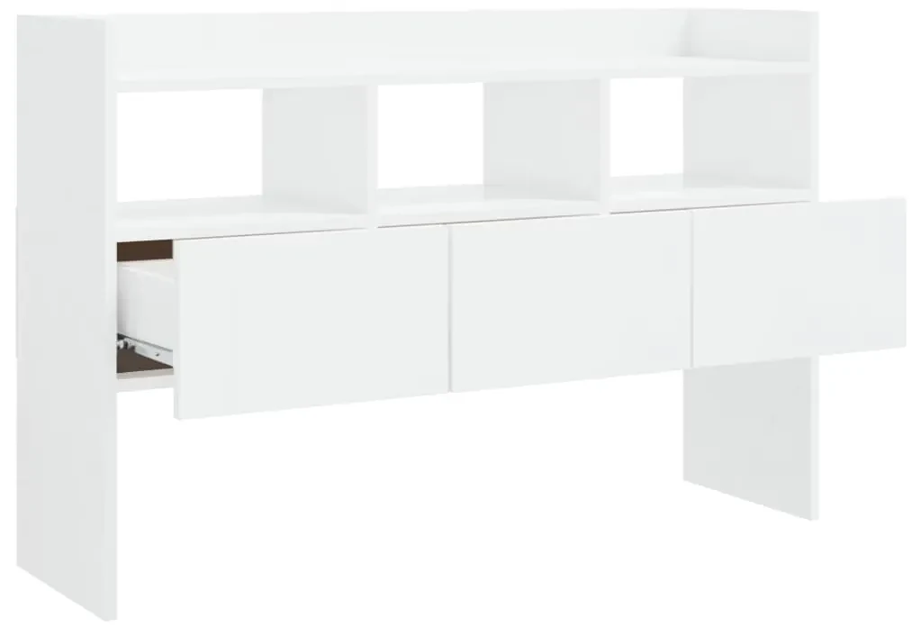 Credenza bianca lucido 105x30x70 cm in truciolato