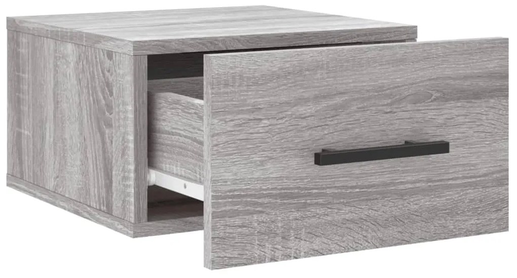 Comodini a Muro 2 pz Grigio Sonoma 35x35x20 cm