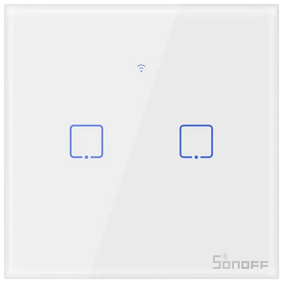 Interruttore Touch Smart SONOFF T0 EU 2C 2 tasti WiFi da parete