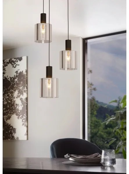 Eglo 98754 - Lampadario a sospensione con filo GOROSIBA 3xE27/40W/230V
