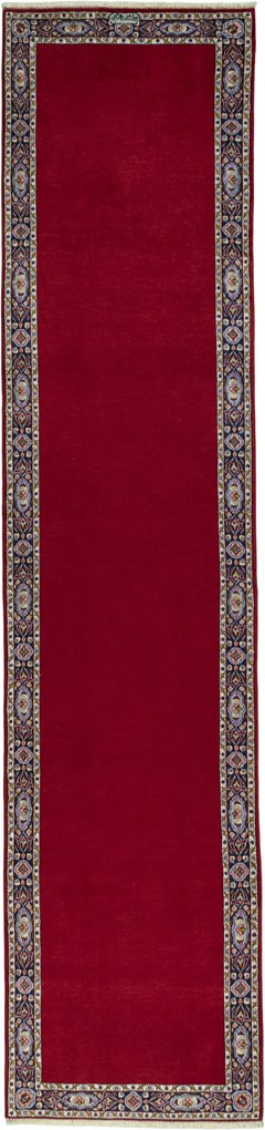 Kashan Tappeto persiano 410 x 100 Rosso (Iran) Annodato A Mano