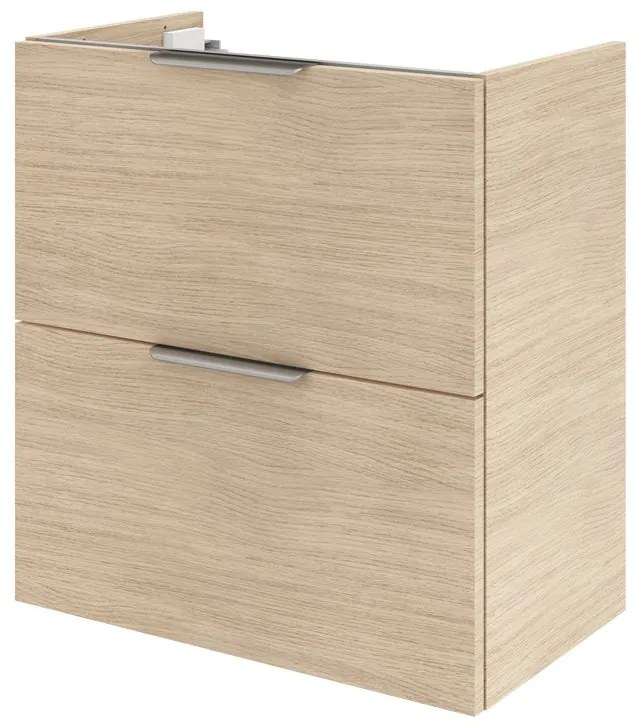 Mobile da bagno sospeso sotto lavabo L 60 x H 64 x P 35 cm rovere lucido, 2 cassetti SENSEA Neo Frame