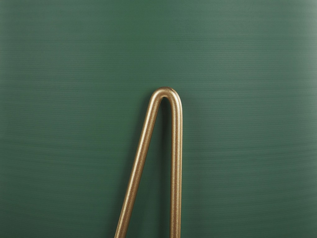 Vaso per fiori in metallo 28 x 28 x 50 cm verde scuro e oro KALANDRA Beliani