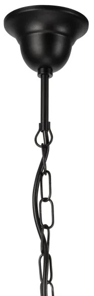 Lampadario a sospensione con catena DONATO 5xE14/40W/230V nero