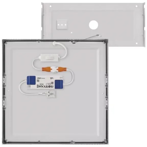 Plafoniera LED LED/28,5W/230V 3000/3500/4000K 30x30 cm cromo