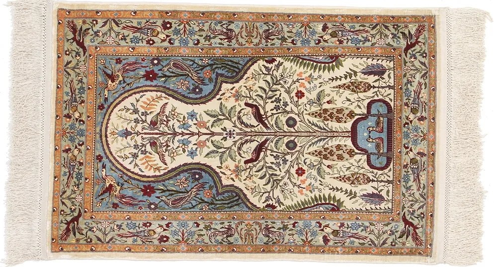 Hereke Tappeto 70 x 50 (Tacchino) Annodato A Mano