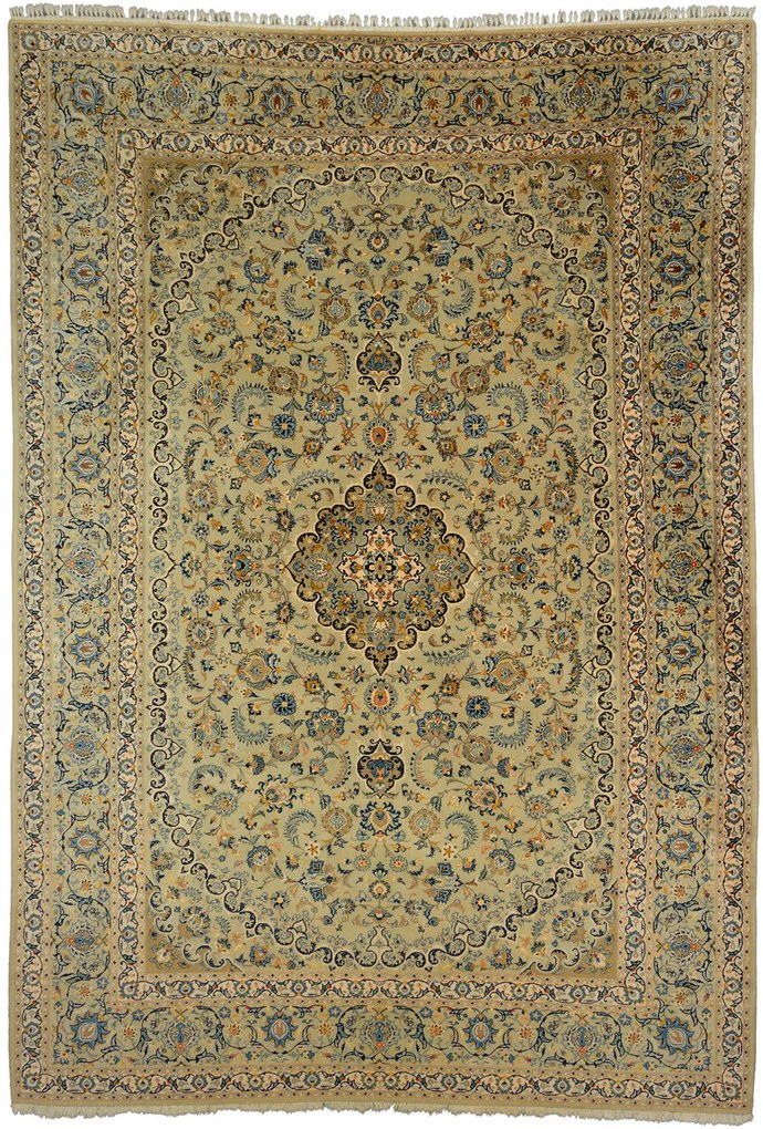 Kashan Tappeto persiano 270 x 380 Beige (Iran) Annodato A Mano
