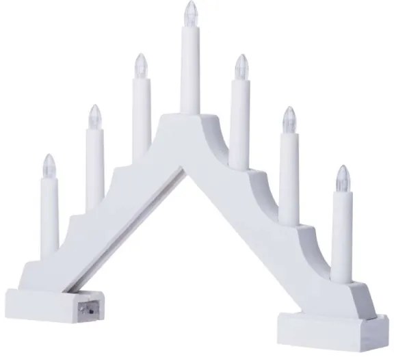 Candeliere natalizio LED 7xLED/2xAA bianco