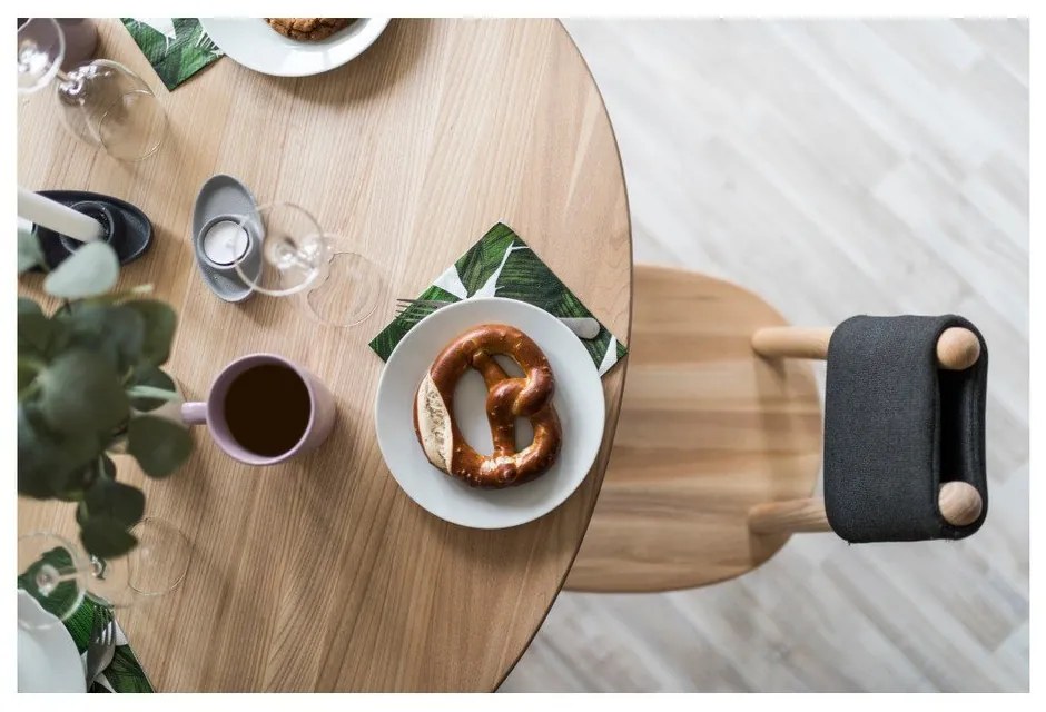 Tavolo da pranzo in legno massiccio naturale , ⌀ 90 cm Naïve - EMKO