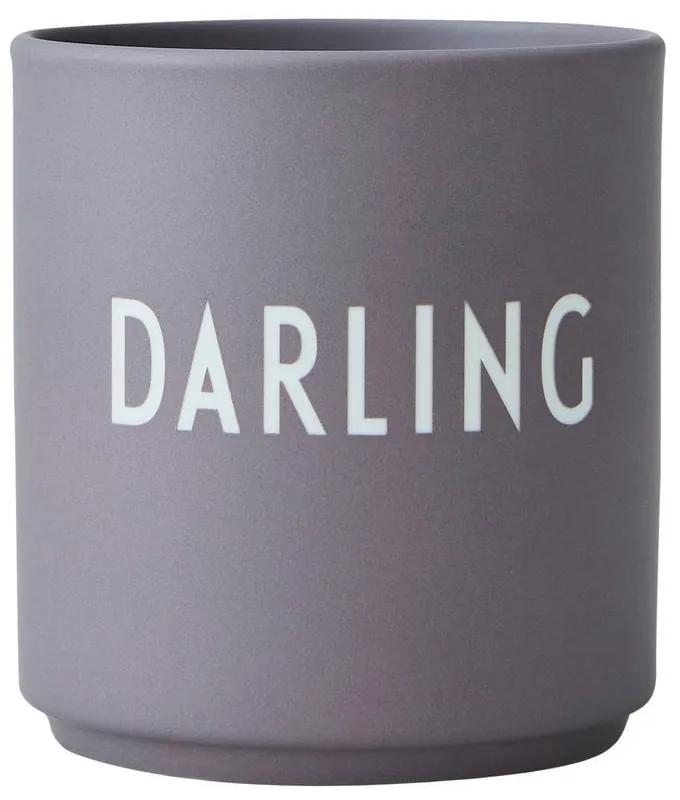 Tazza in porcellana grigia, 300 ml Darling - Design Letters