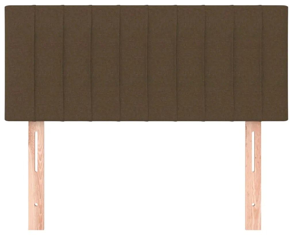 Testiera marrone scuro 100x5x78/88 cm in tessuto