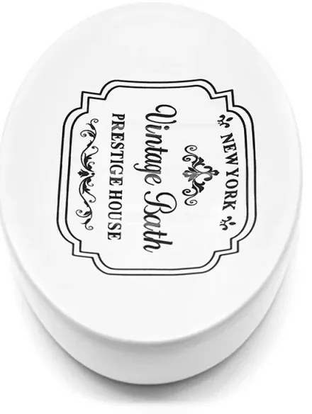 Portasaponetta in ceramica bianca con stampe a contrasto nere vintage